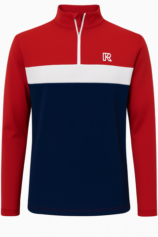 MYRTLEWOOD MULTI COLOURED 1/4 ZIP TOP