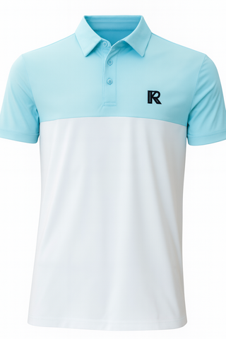 LINDRICK LIGHT BLUE AND WHITE POLO