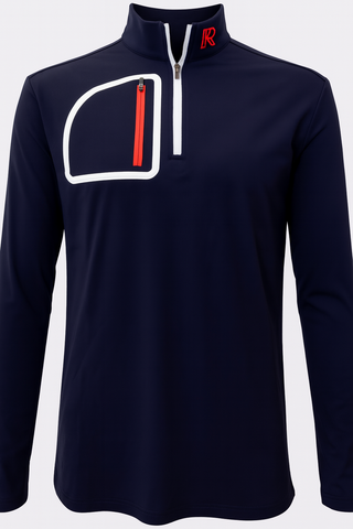 NORTHSHAW NAVY 1/4 ZIP TOP